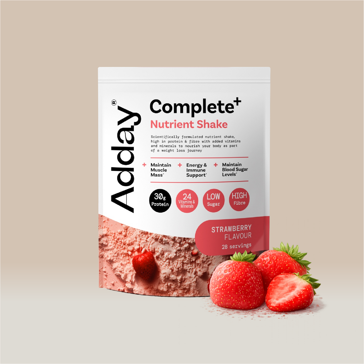 Complete+ Nutrient Shake 28 servings Strawberry